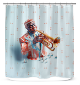 Zen garden papercut pattern on a high-quality shower curtain, enhancing bathroom aesthetics.